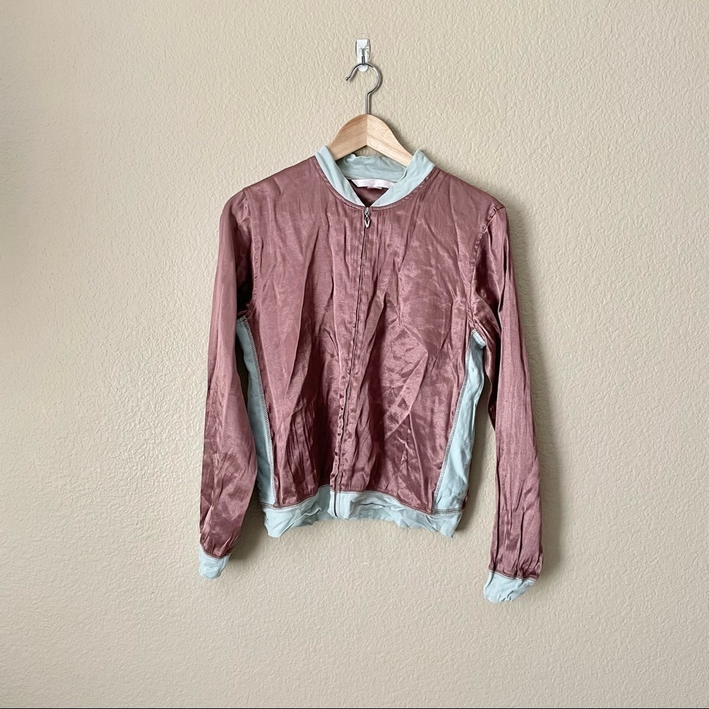 VICTORIA'S SECRET satin lightweight bomber jacket
